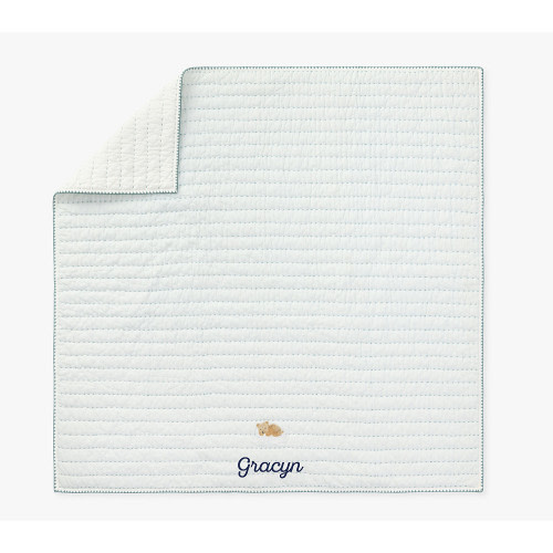 Animal Pickstitch Organic Baby Blanket