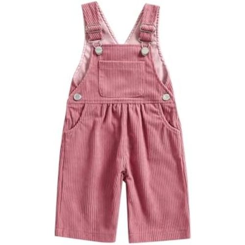 SAYOO Toddler Baby Boy Girl Corduroy Overalls Sleeveless One Piece Suspender Pant Loose Retro Unisex Bottom Jumpsuit Romper