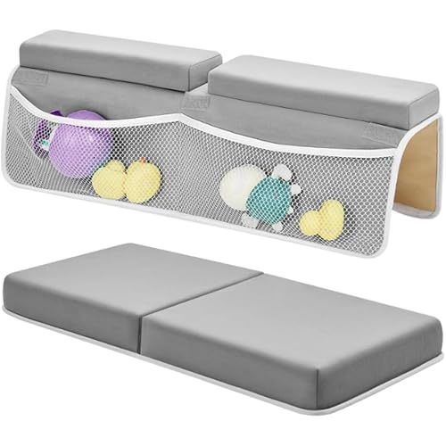 Rylor Baby Bath Kneeler & Elbow Rest Pad - Extra Thick Foam Cushion for Bathing Infants & Toddlers - Non-Slip, Comfortable Support (Gray)