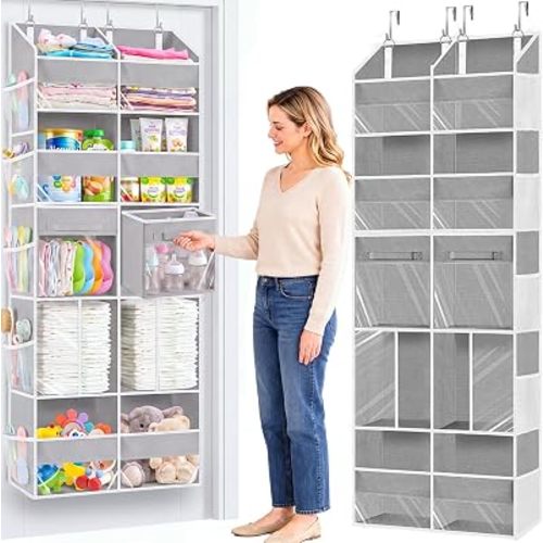 Ofiray-home Extra Large Door Storage of 8 Compartments & 2 Drawers