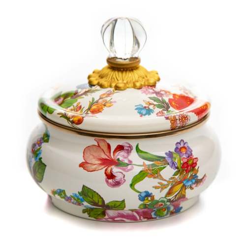 MacKenzie-Childs | White Flower Market Squashed Pot