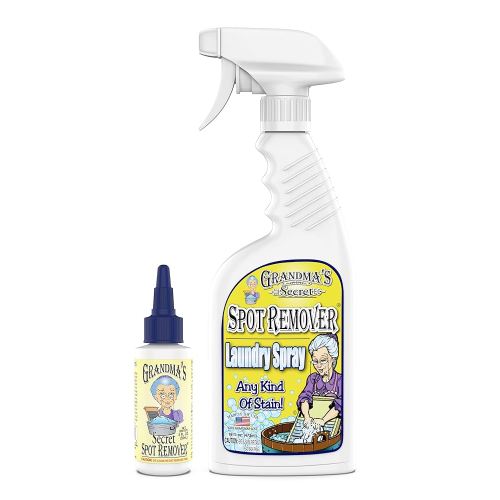 Grandma's Secret Spot Remover Laundry Spray - Chlorine, Bleach and Toxin-Free for Clothes - Fabric Stain Remover Removes Oil, Paint, Blood and Pet Stains - 16 oz & 2 oz Combo, DuoPack