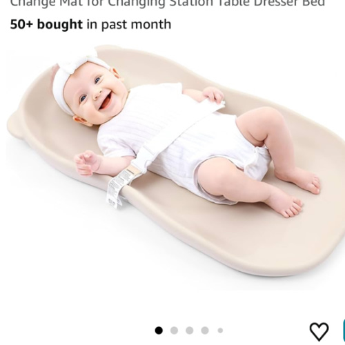 Wipe-Clean Baby Diaper Changing Pad Waterproof & Wipeable Teddy Bear Easy to Clean, Soft EVA Foam Changer Pads with Adjustable Safety Belt, Non-Slip Change Mat for Changing Station Table Dresser Bed