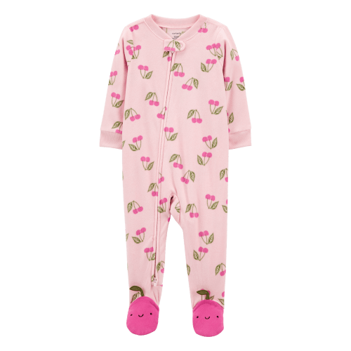Baby 1-Piece Cherry Fleece Footie Pajamas - Carter's | Carter's