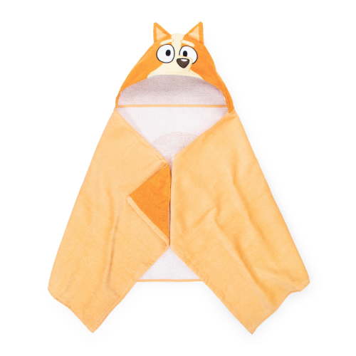 Bingo Kids Bath Hooded Towel Wrap, 51 x 22, Cotton, Blue for Toddlers, Perfect for Children's Shower and Little Ones