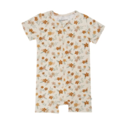 Sandcastles Small Ribbed Summer Zip Romper