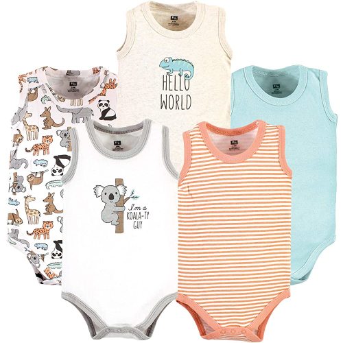 Hudson Baby Unisex Baby Cotton Sleeveless Bodysuits