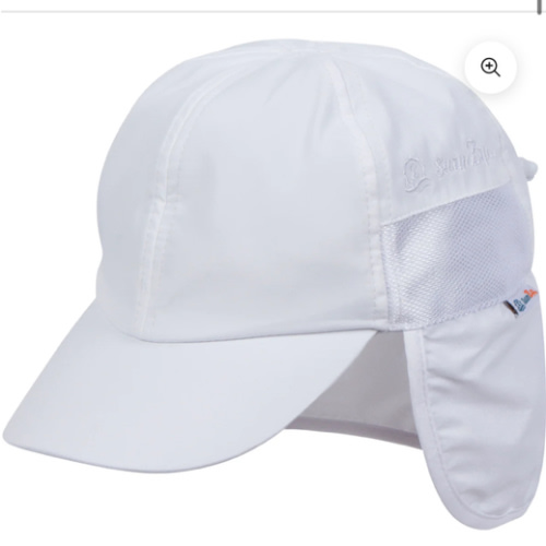 Kids Flap Hat | White