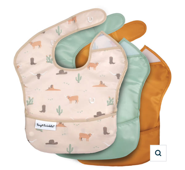 Cowboy Set | Mess-Proof Easy Waterproof Food Bibs Multi-Pack Sets
