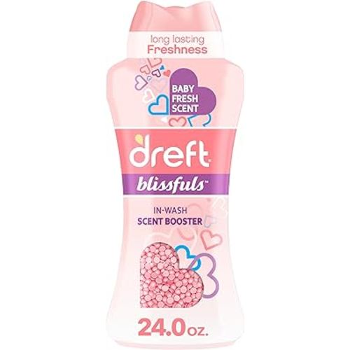 Dreft Blissfuls In-Wash Laundry Scent Booster Beads, Baby Fresh Scent, 24 oz, Baby Laundry, Laundry Scent Boosters, Scent Booster Beads
