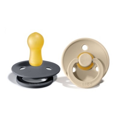 Bibs Colour Latex Pacifier - 2pk, Color: Iron/Sand