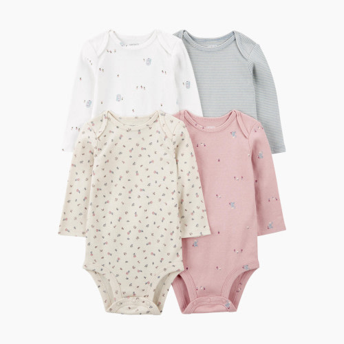 Carter's Long-Sleeve Bodysuits (4 Pack) - Assorted Pink, Newborn