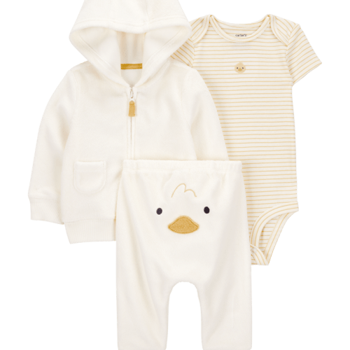 Ivory Baby 3-Piece Duck Little Cardigan Set | Carter’s Oshkosh Canada