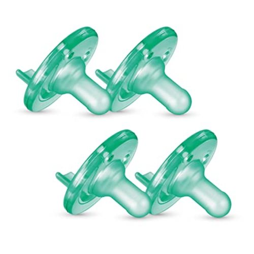 Philips AVENT Soothie Pacifier, 0-3 Months, Green, 4 Pack, SCF190/41 - 0-3m