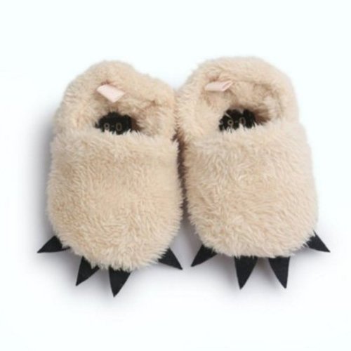 Baby Boys Girls Soft Plush Slippers Bear PAW Animal Boots Toddler Infant Crib Shoes Winter House Shoes
