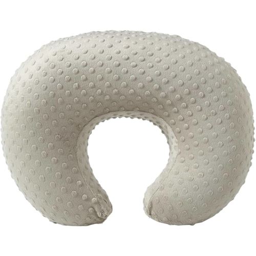 ESEN Nursing Pillow and Body Positioner for Breast Feeding and Bottle Feeding, Ultra Soft Baby Breastfeeding Pillows with Removable Nursing Pillow Cover for More Support for Mom and Baby (Brown)