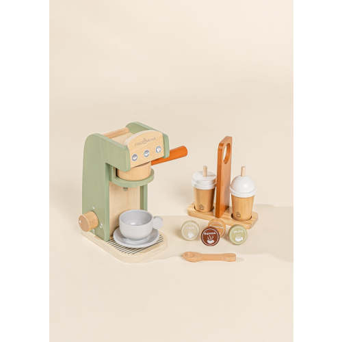 Wooden Coffee Maker Set - Seafoam & Tera