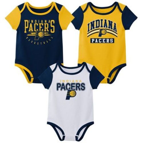 NBA Indiana Pacers Boys' 3pk Bodysuit Set - 3-6M