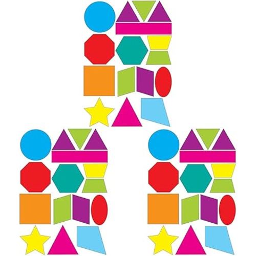 Ashley Productions Shapes Math Die-Cut Magnet, Multi (ASH10065) (Pack of 3)