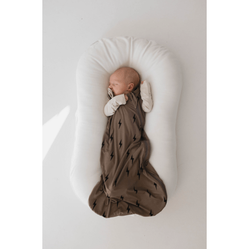 Bamboo Sleep Sack | Brown & Black Lightning Bolt
