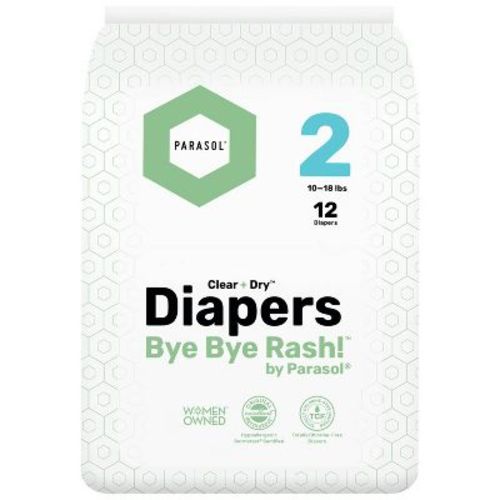Parasol Clear+dry Natural Disposable Diapers - Size 1 - 88ct