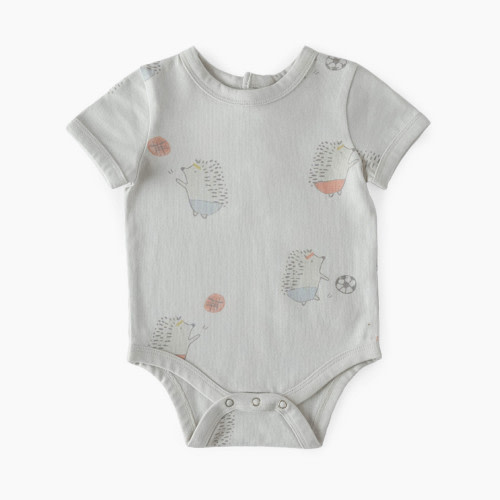 Pehr Short Sleeve Lap Shoulder One-Piece - Ball Hog, 0-3 M