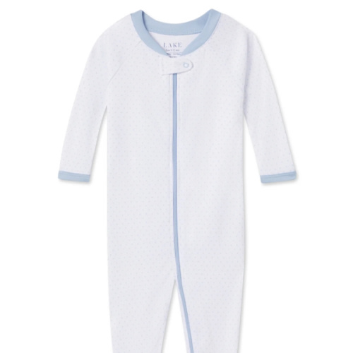 LAKE | Baby | Pima Cotton Pajamas | French Blue Baby Sleeper