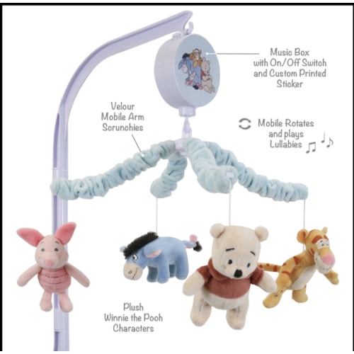 Winnie the Pooh & Friends Musical Baby Crib Mobile – Lambs & Ivy