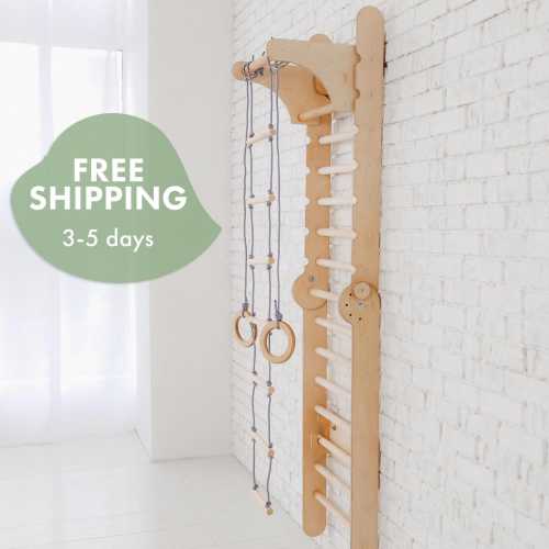 Сlimbing wall for kids gym, Swedish Ladder, Swedish wall, Montessori Play gym, Toddler climbing gym, Montessori climber, Indoor Playground