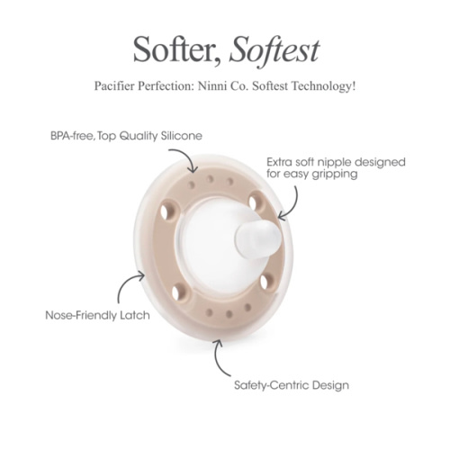 Ninni Pacifier- Oatmeal 2 Pack Pacifier Like Breast – Ninni Co