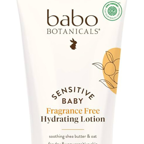 BABO Botanicals Sensitive Baby Fragrance-Free Daily Hydrating Baby Lotion - Shea Butter & Jojoba Oil - for Body & face - for Babies, Kids & Adults with Sensitive Skin - EWG Verified - Vegan