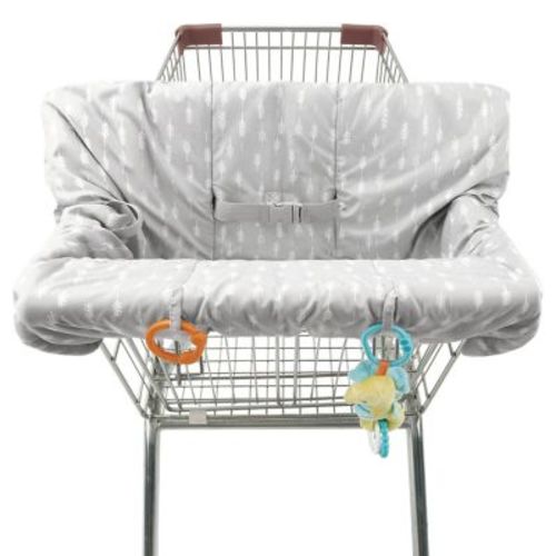 Belle ON THE GO Shopping Cart & High Chair Cover in Grey - GREY/WHITE - NO SIZE
