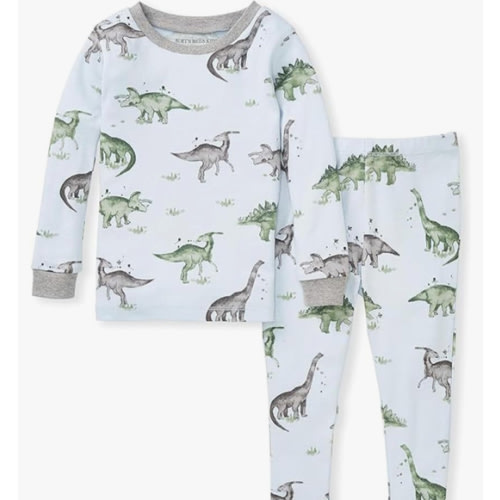 Burt's Bees Baby Infant and Boys' 2-Piece Long Sleeve Tee and Long Pant Cotton Pajama Set