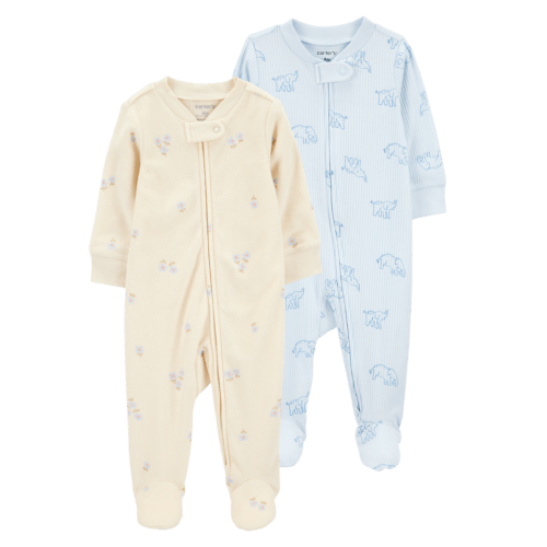 Baby 2-Pack Print 2-Way Zip Sleep & Play Pajamas | Carter's