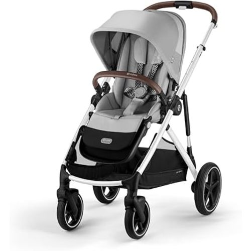 Cybex Gazelle S Stroller, Modular Double Stroller for Infant and Toddler, Includes Detachable Shopping Basket, Over 20+ Configurations, Folds Flat for Easy Storage, Lava Grey