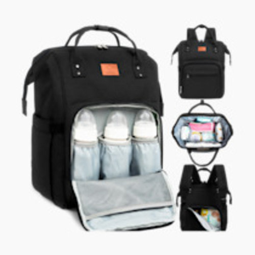 KeaBabies Original Diaper Backpack - Trendy Black