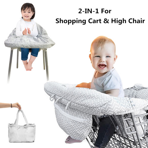 Stoneway Portable Shopping Cart Cover, 2 in 1 Baby Grocery Cart Seat Cover and High Chair Cover Protector for Kids and Toddlers, Machine Washable, Great Gifts for Infant