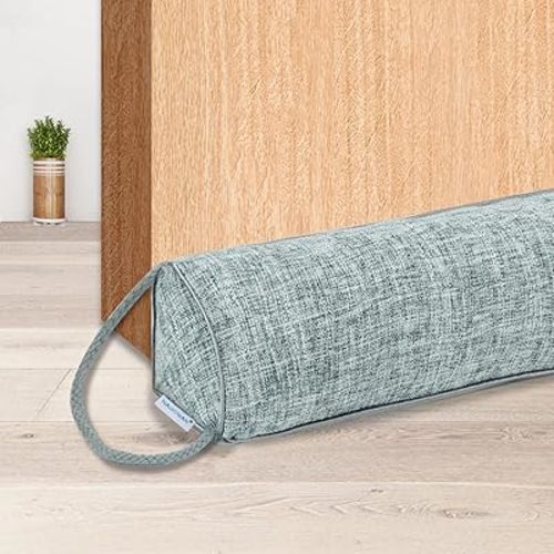 NABOWAN 36" Weighted Under Door Draft Stopper -Triangular Door Draft Blocker with Hook Loops for Easy Install, Save Energy, Home Room Essentials