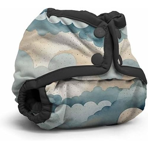 Kanga Care Rumparooz Double Leg Gusset Reusable Cloth Diaper Cover Newborn Snap | Thunder Puff 4-15 lbs