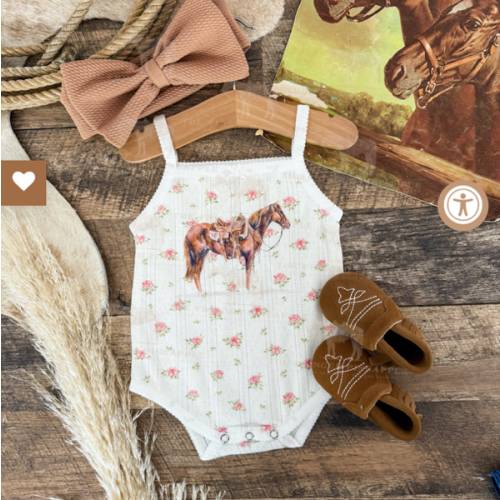 The Goodhorse Floral Pointelle Onesie/Tank (Baby/Toddler)