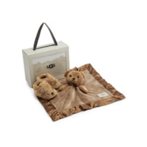 UGG KIDS Bixbee faux fur slippers and blanket set (IT16-IT20) | Harvey Nichols