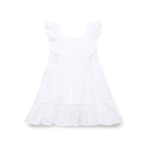 Wonder Nation Toddler Girls' Cotton Eyelet Dress with Flutter Sleeves, Sizes 12M-5T