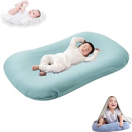2024 New Baby Lounger 0-24 Months, Newborn Lounger Nest Sleeper, Snuggle Lounger for Baby (Green,85x45cm/33.5x17.7in)