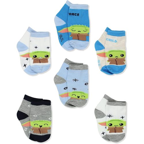 Disney Star Wars Mandalorian Baby Yoda Infant 6 Pack Quarter Socks