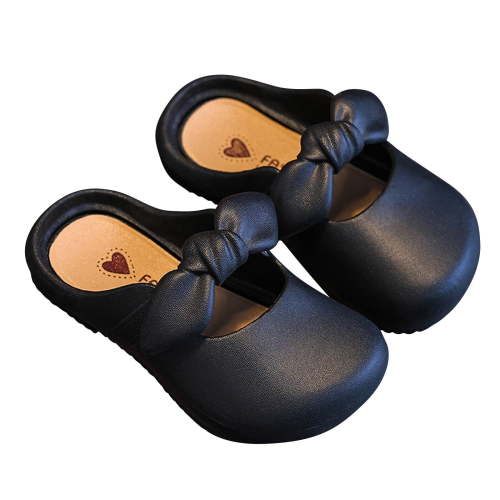 Otqutp Fashion Footwear for Baby Girls Toddler Fashion Indoor Anti Slip Soft Bottom Bowknot Baotou Princess Sandal Slippers for 2 to 10 Years