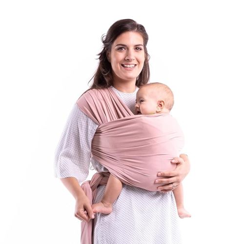 Boba Baby Wrap Carrier - Original Baby Carrier Wrap Sling for Newborns - Baby Wearing Essentials - Newborn Wrap Swaddle Holder, Newborn to Toddler Infant Sling (Serenity Bloom)