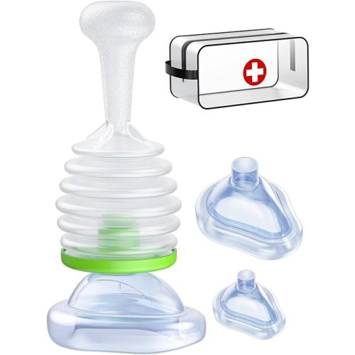 Anti Choking Device/Choking Rescue Device,Choking Device for Kids & Adults, Portable Suction Units Device,Home&Travel Kit,Choking Rescue Device for Kids & Adults with 3 Masks, Strong Suction Heimlich