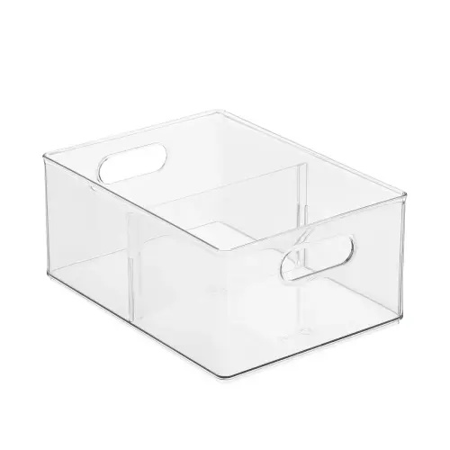 The Home Edit All-Purpose Deep Bin with Divider | The Container Store