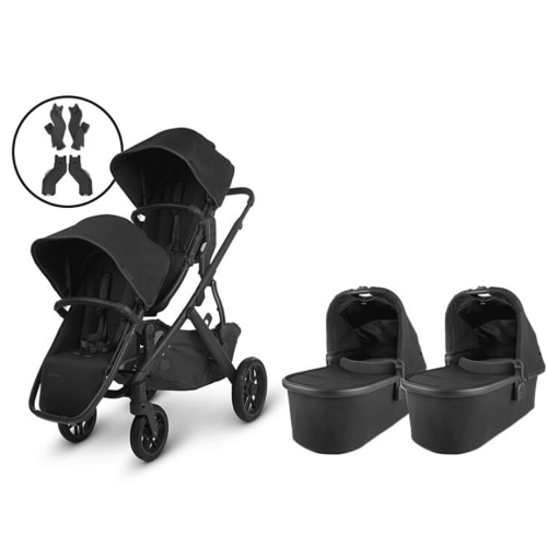 UPPAbaby VISTA V2 Twin Stroller - Jake Charcoal Black