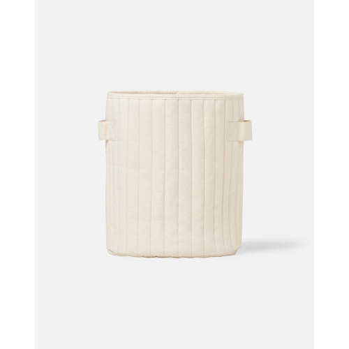 Quilted Storage Basket - Oatmeal